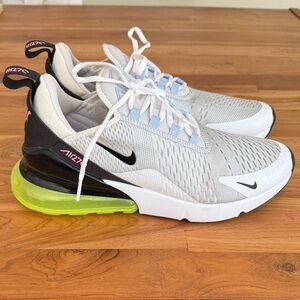 Nike Womens Air Max 270 - White, Black, Pink and Neon Green